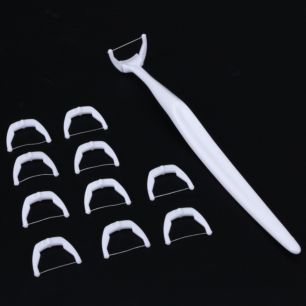 Dental Floss Picks - 20Pcs Teeth Floss Pick Set Replaceable