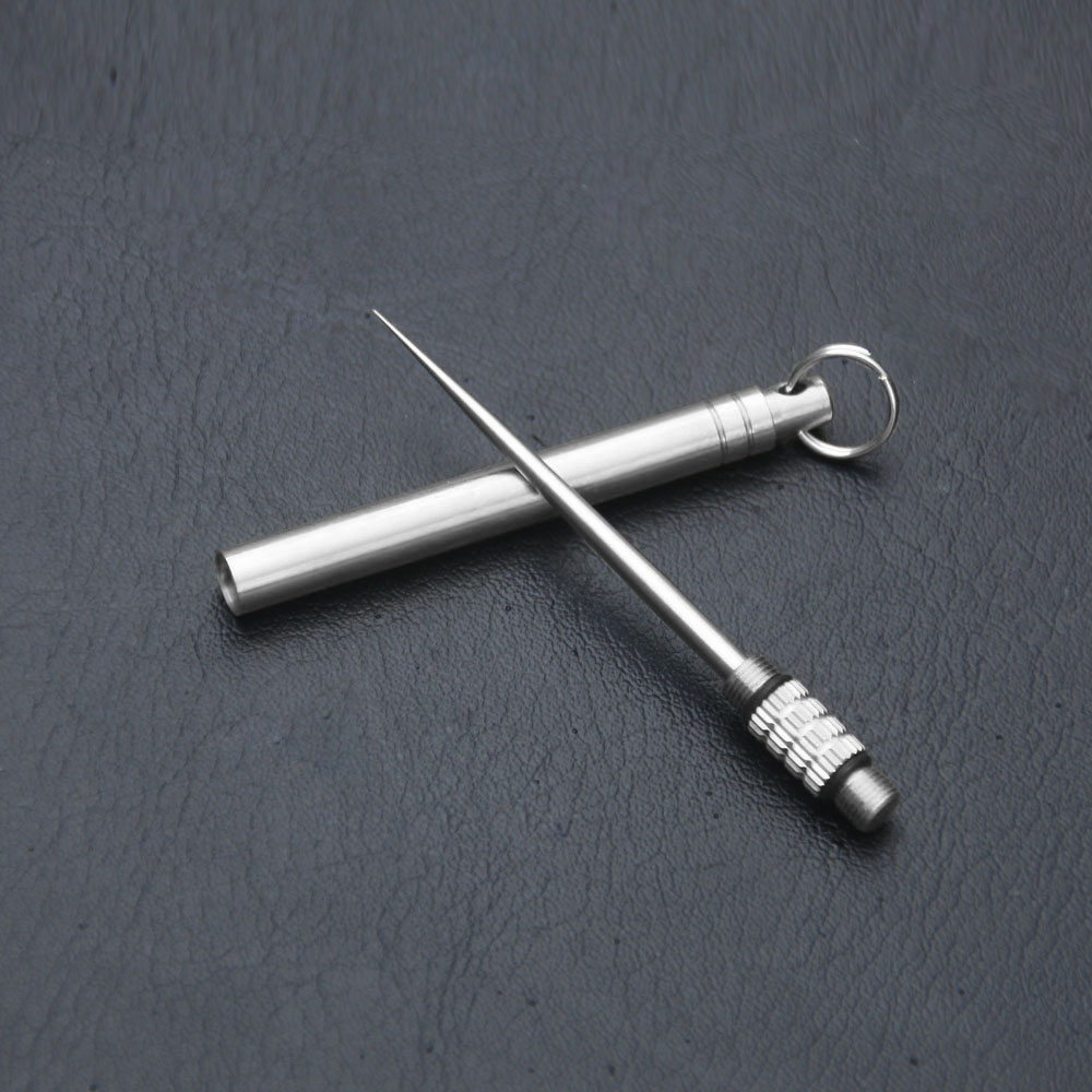 Dental Floss Picks - Titanium outdoor edc portable multifunctional toothpick