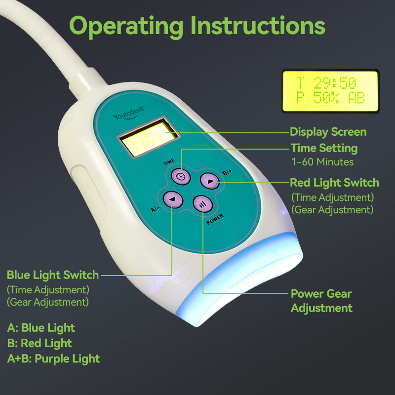 50W Dental Touch Screen 3 Colo - Teeth Whitening Flash 评论和价格