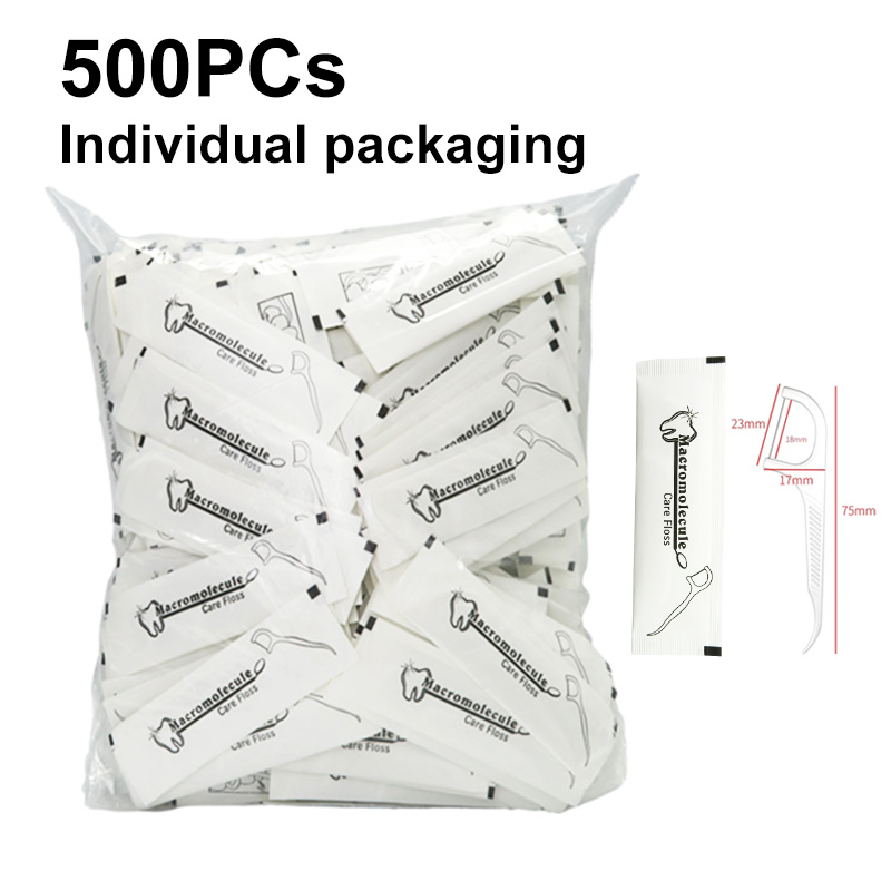 500PCs Disposable Dental Floss - Dental Floss Picks 评论和价格