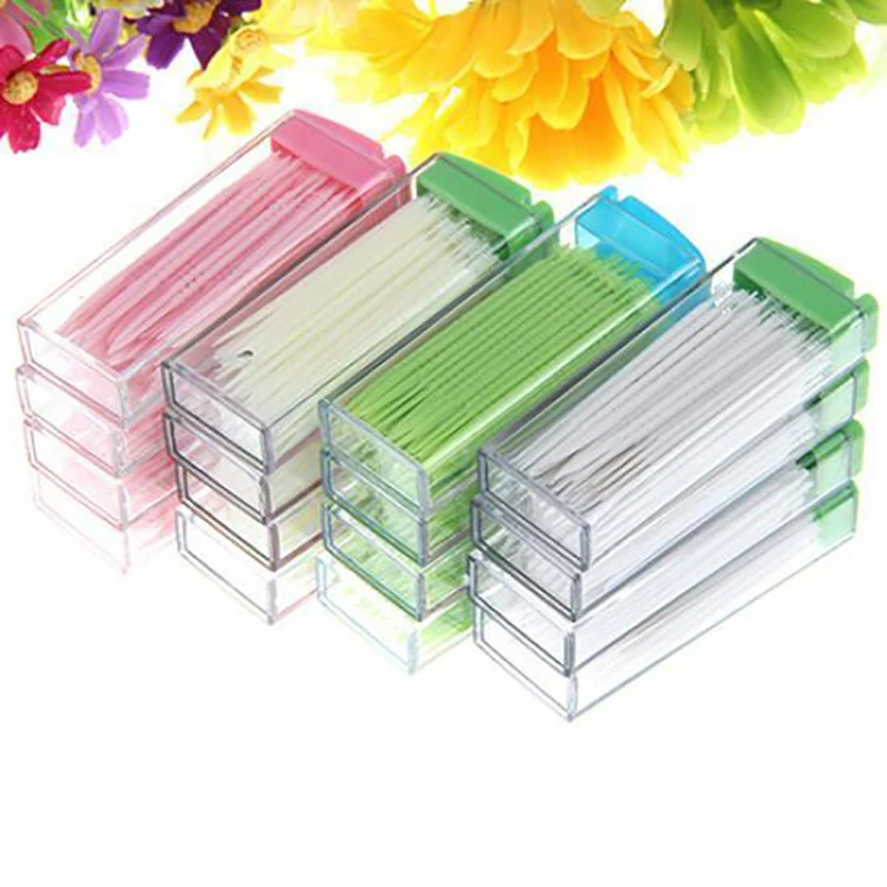 50Pcs/Box Oral Care Disposable - Dental Floss Picks 评论和价格