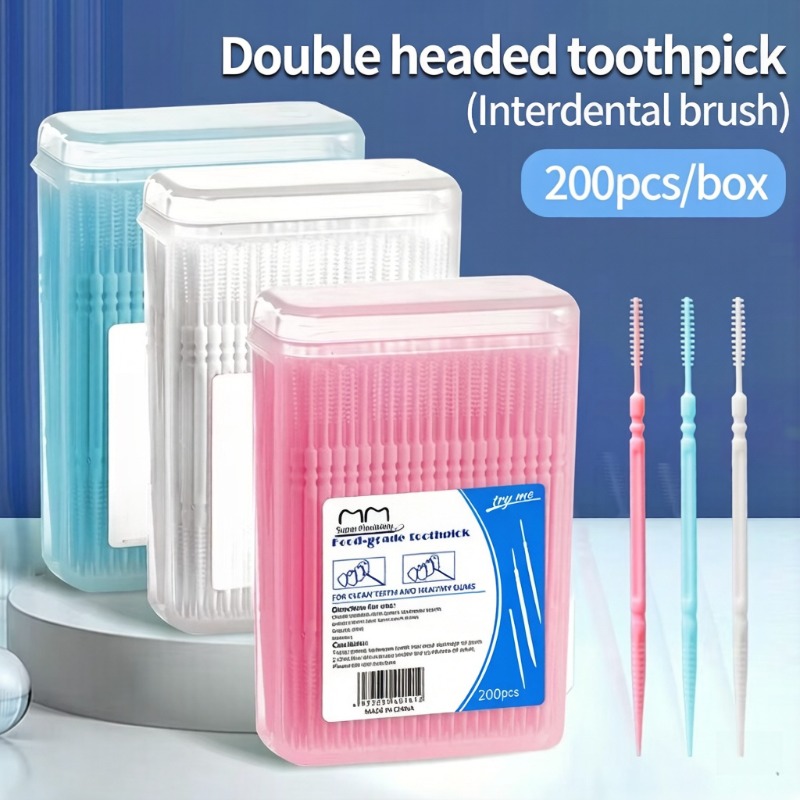 200pcs Double Head Dental Flos - Dental Floss Picks 评论和价格