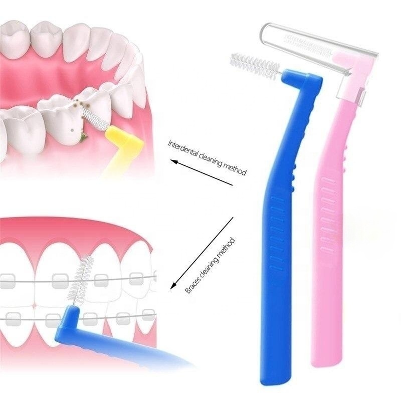 20pcs L Shape Toothbrush Inter - Dental Floss Picks 评论和价格